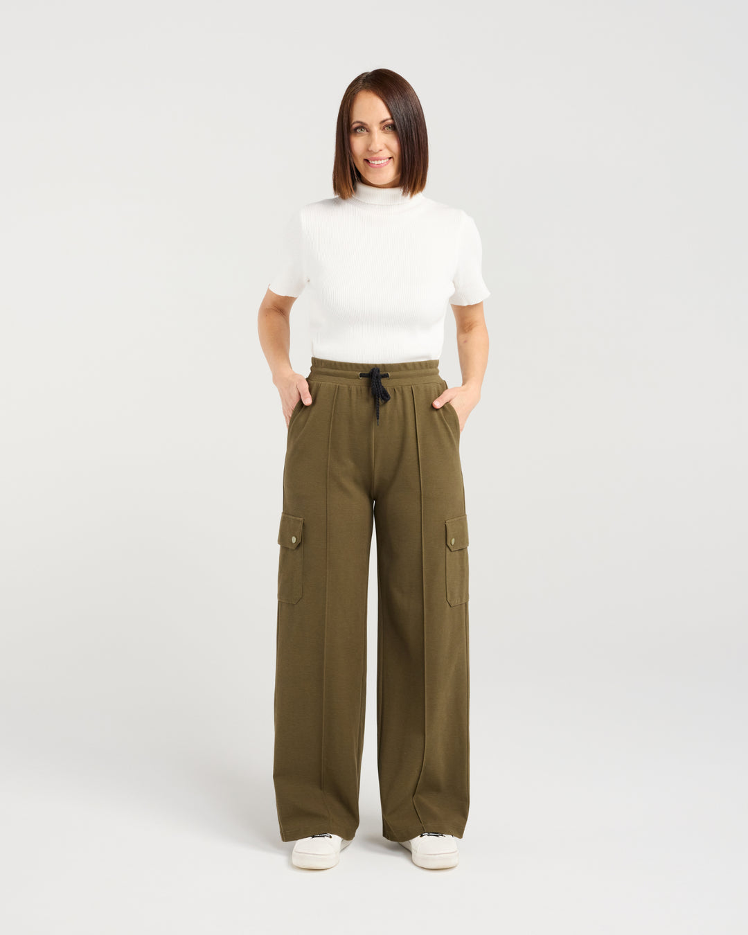 Seduce Khaki Cleo Cargo Pant