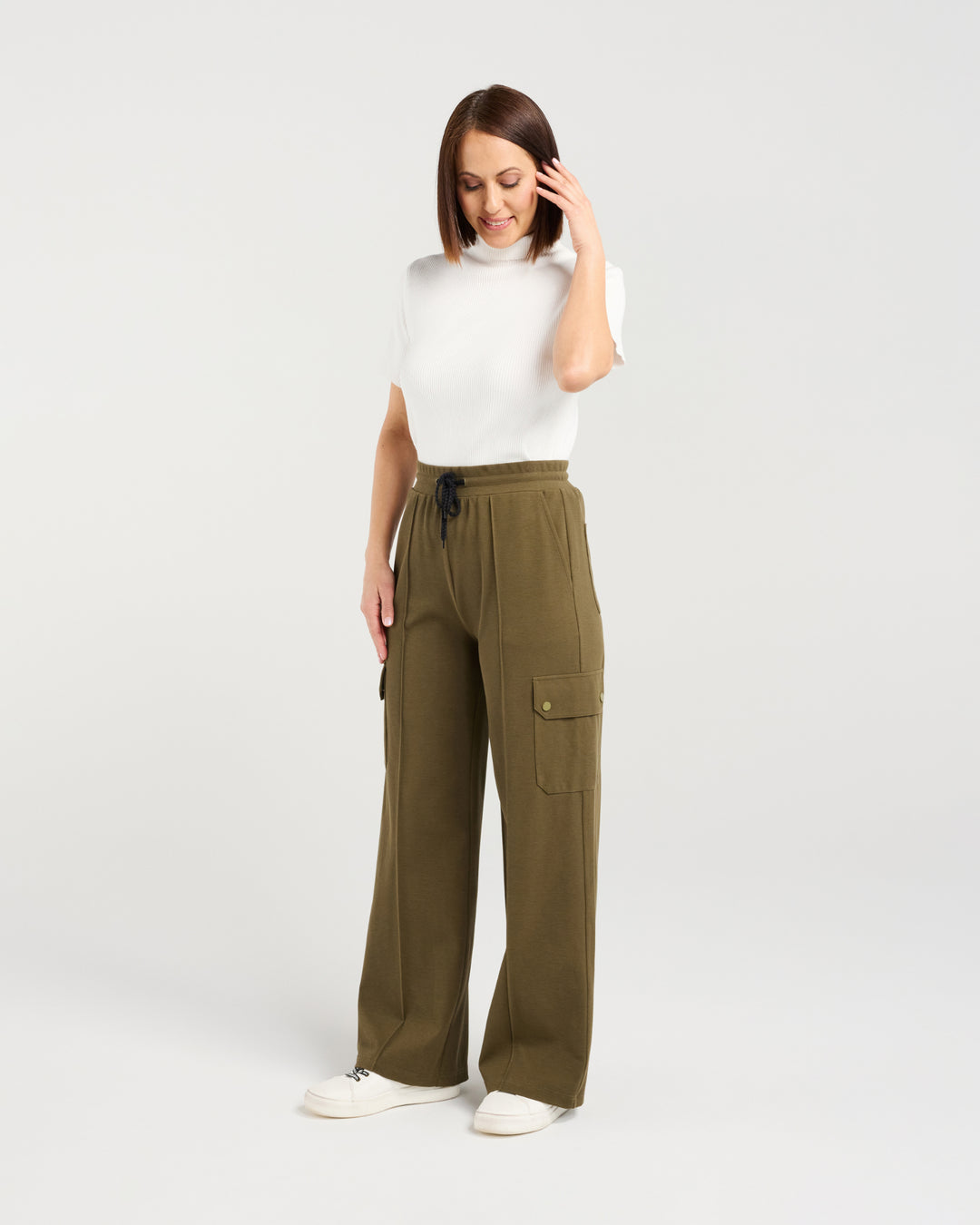 Seduce Khaki Cleo Cargo Pant