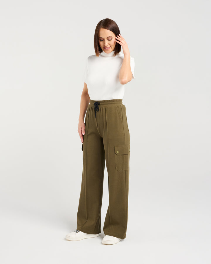 Seduce Khaki Cleo Cargo Pant