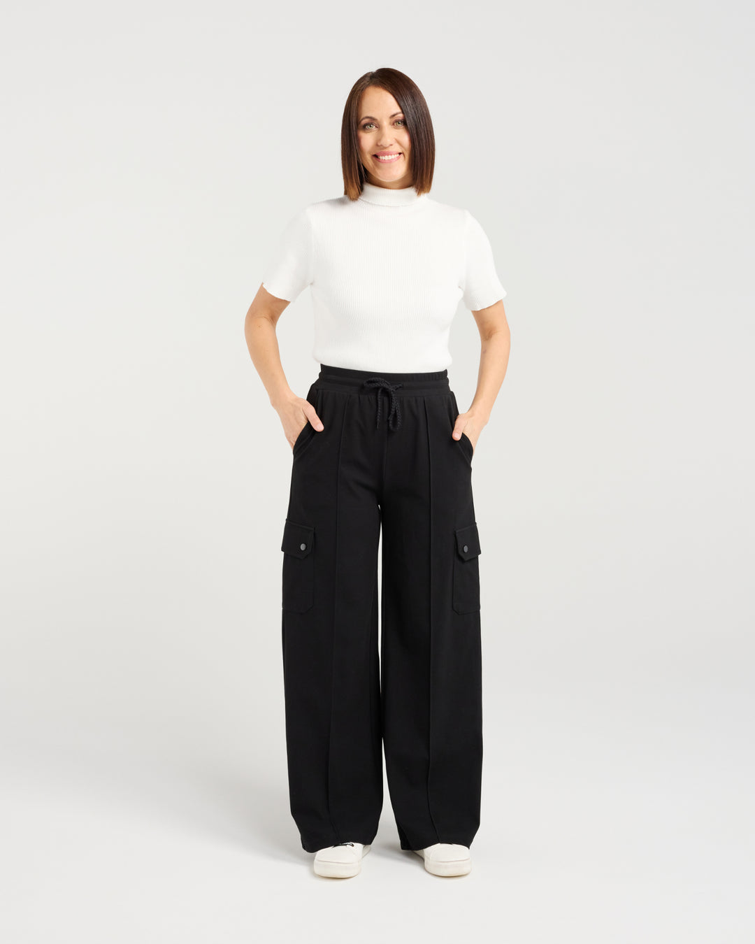 Seduce Black Cargo Cleo Pant