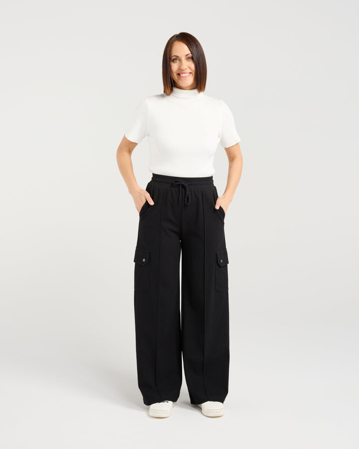 Seduce Black Cargo Cleo Pant