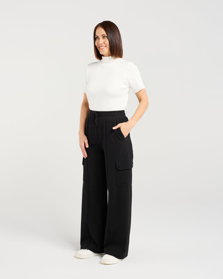 Seduce Black Cargo Cleo Pant