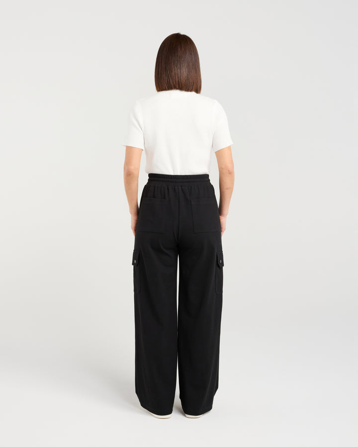 Seduce Black Cargo Cleo Pant