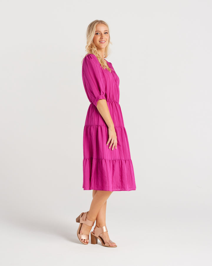 30% OFF | MAGENTA AMIRA DRESS - RAPT ONLINE