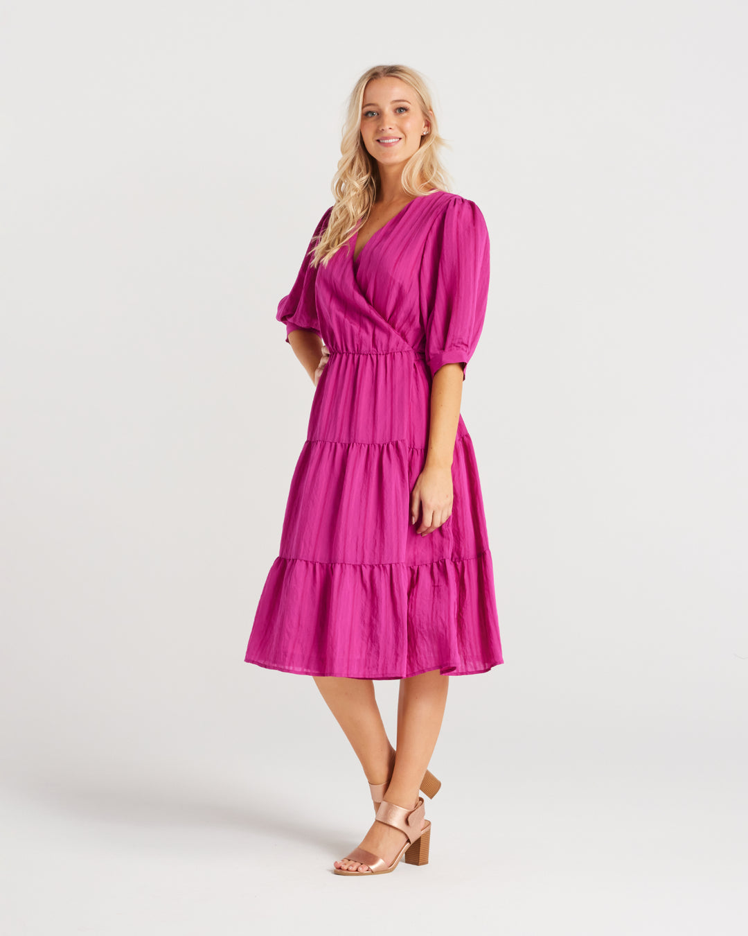 30% OFF | MAGENTA AMIRA DRESS - RAPT ONLINE