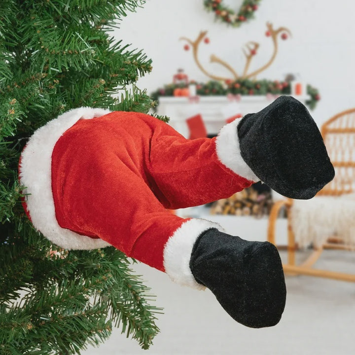 Kicking Christmas Legs Santa