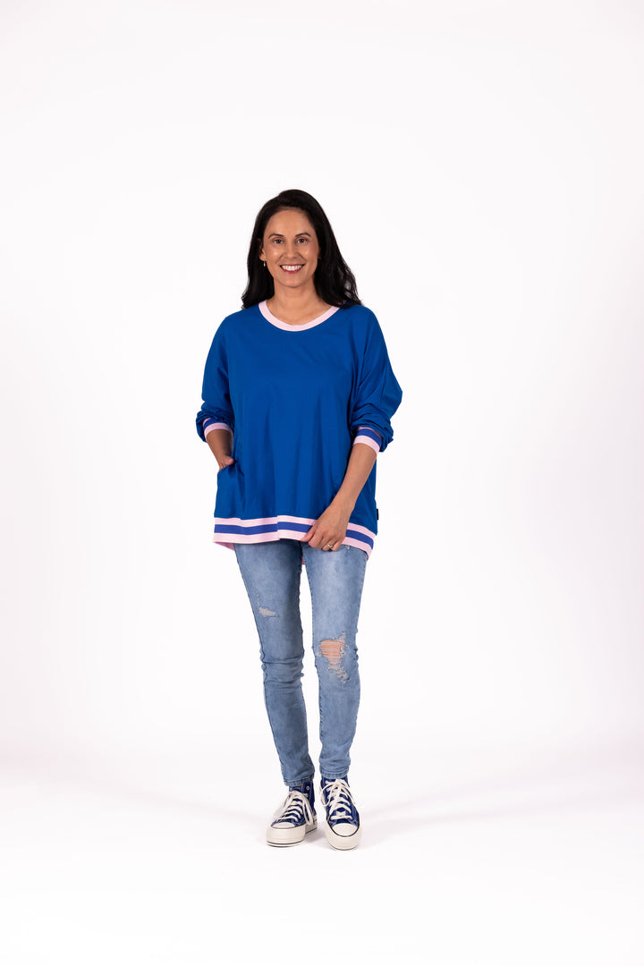 Jellicoe Blue & Pink Smilies Sweatshirt