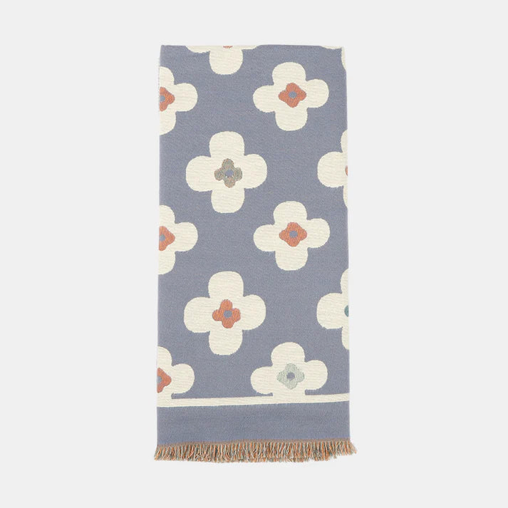BLUE DOUBLE SIDED SCARF