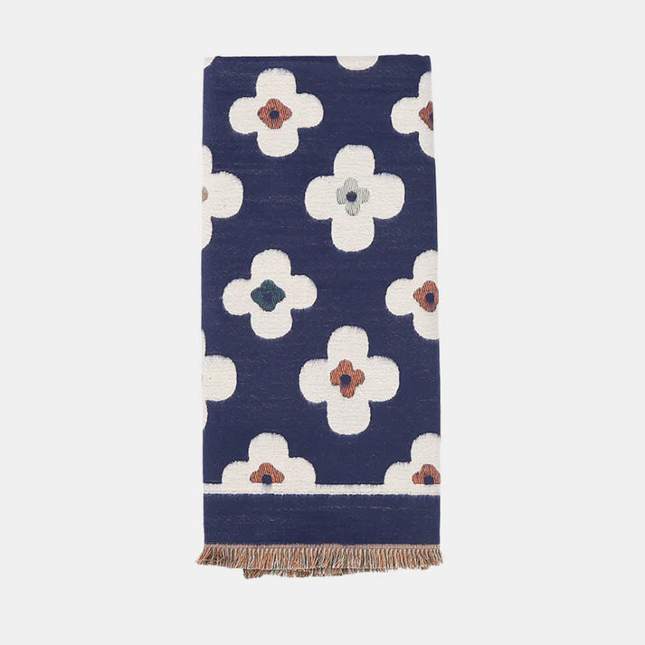 NAVY DOUBLE SIDED SCARF