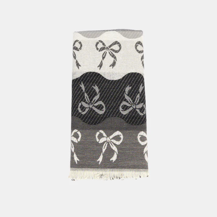 BLACK BOWS SCARF