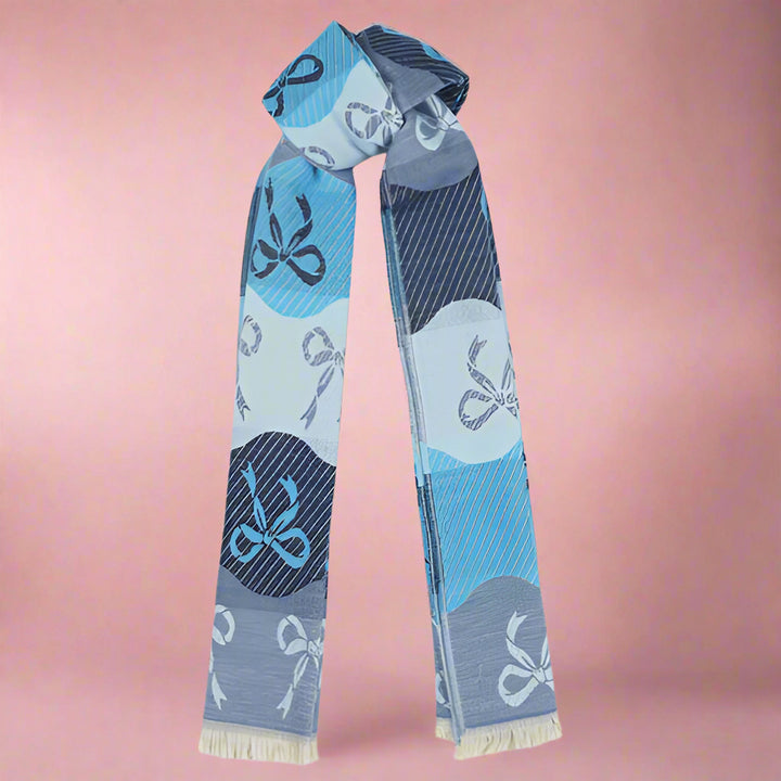 BLUE BOWS SCARF