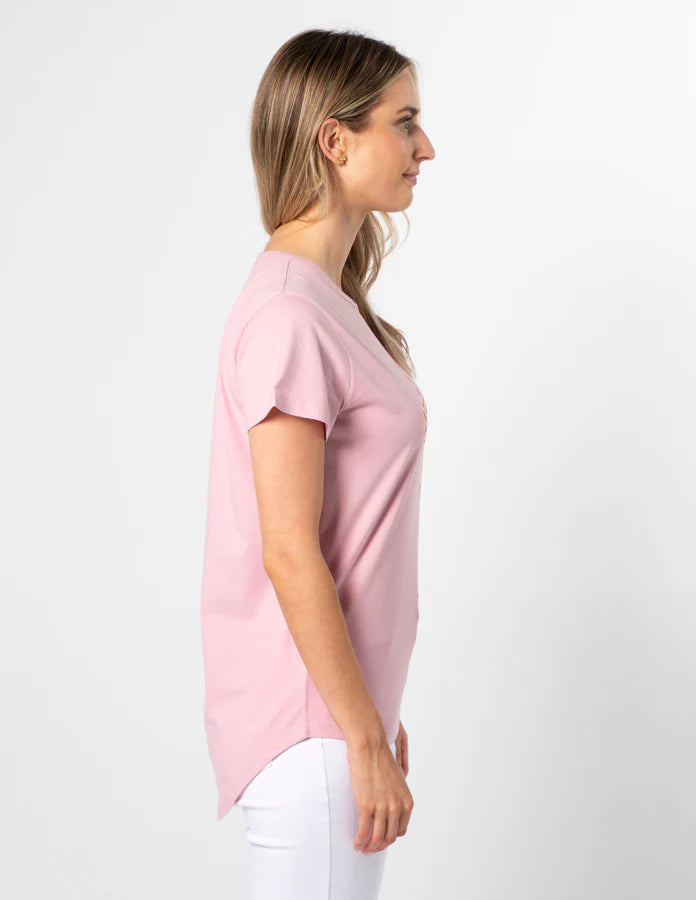 Stella + Gemma Blush Chevron Cross Tee