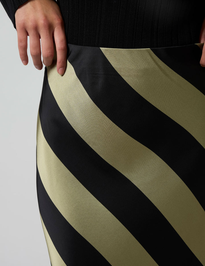Stella + Gemma Sage Stripe Liv Skirt