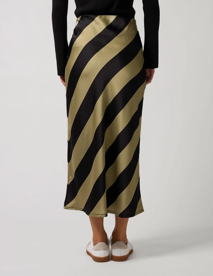 Stella + Gemma Sage Stripe Liv Skirt