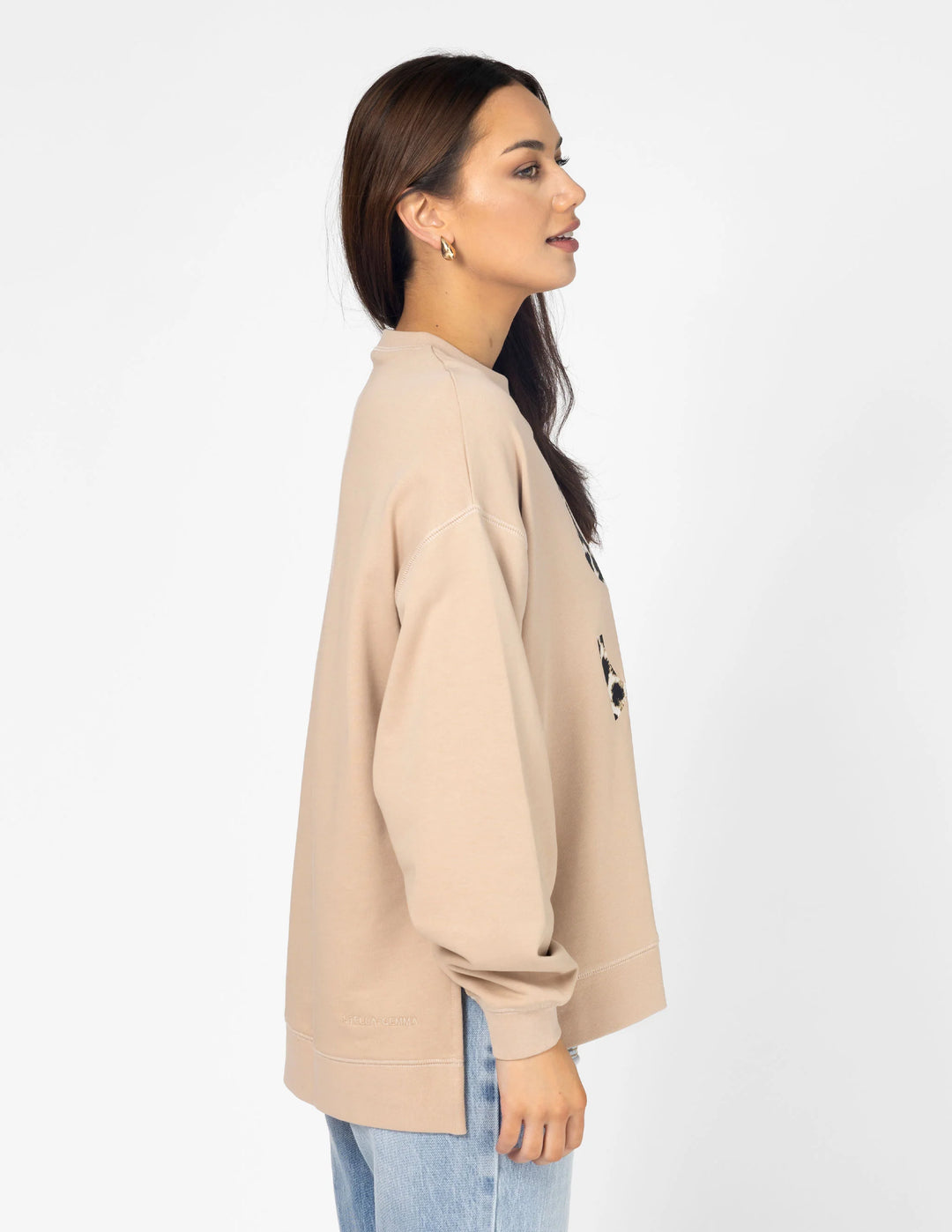 Stella + Gemma Leopard Logo Sunday Sweatshirt