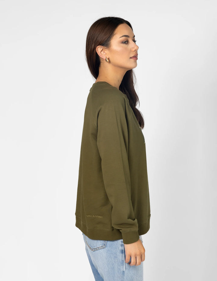 Stella + Gemma Olive Mosaic Classic Sweatshirt