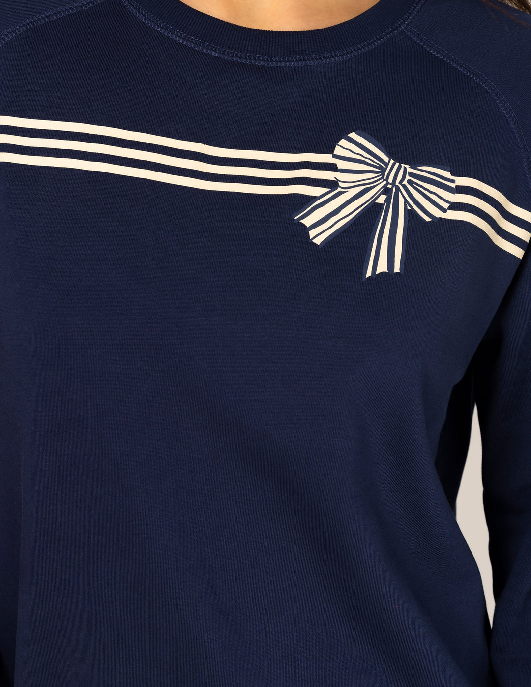 Stella + Gemma Striopes & Bows Sweatshirt