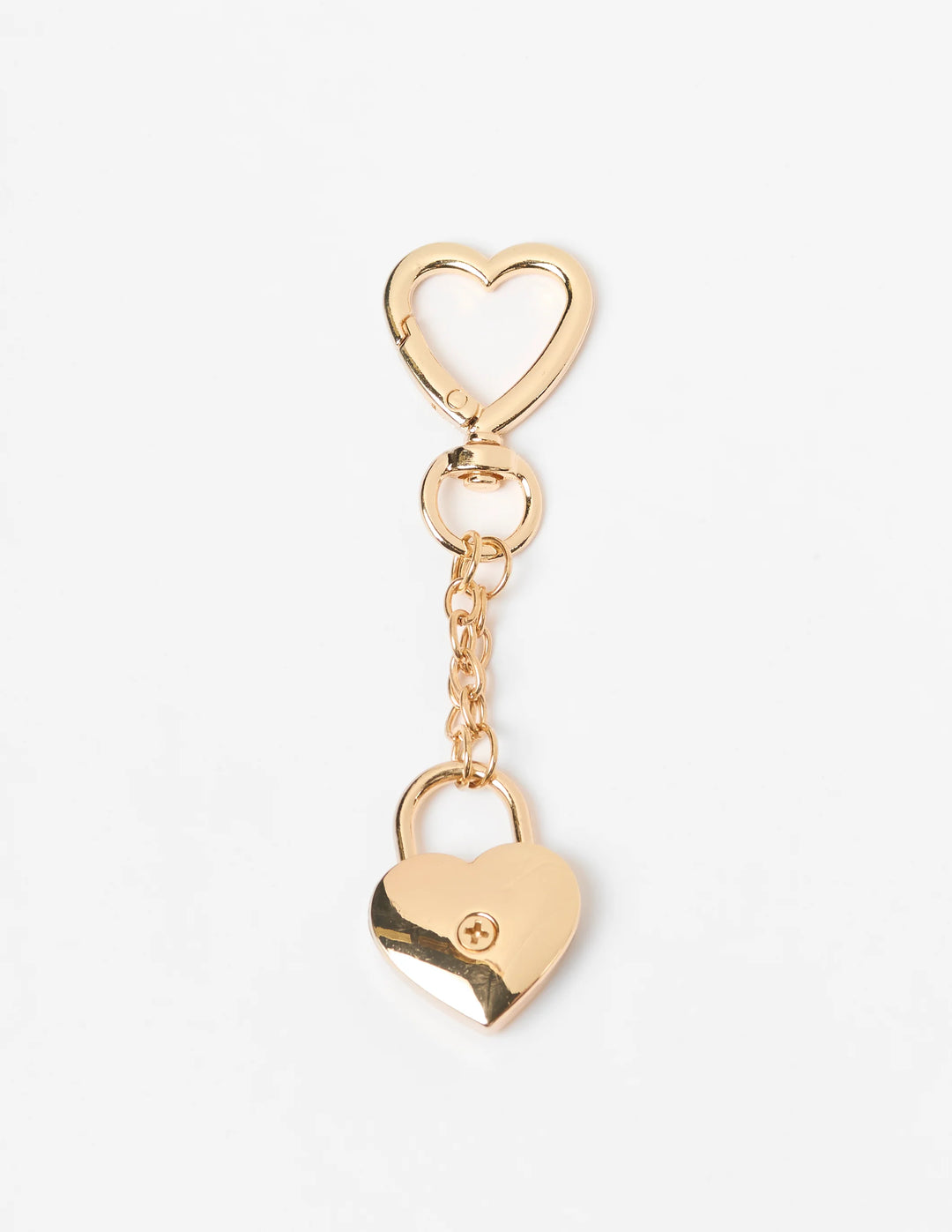 Stella + Gemma Gold Heart Locket Keychain