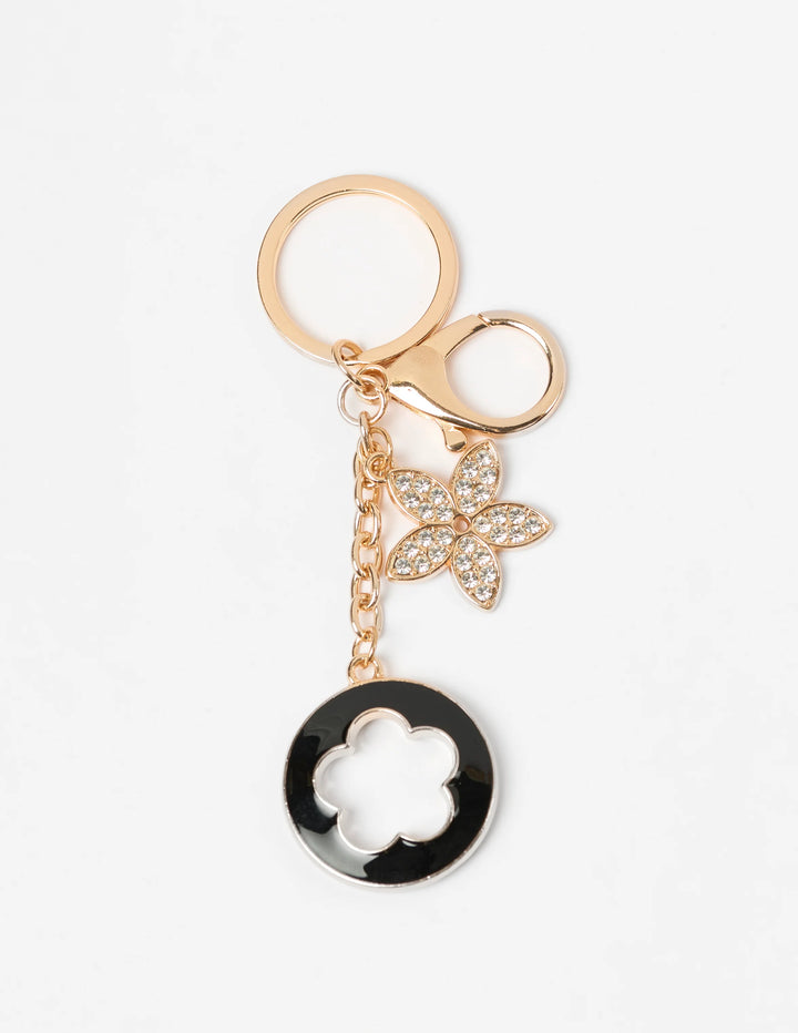 Stella + Gemma Flower Disc Keychain