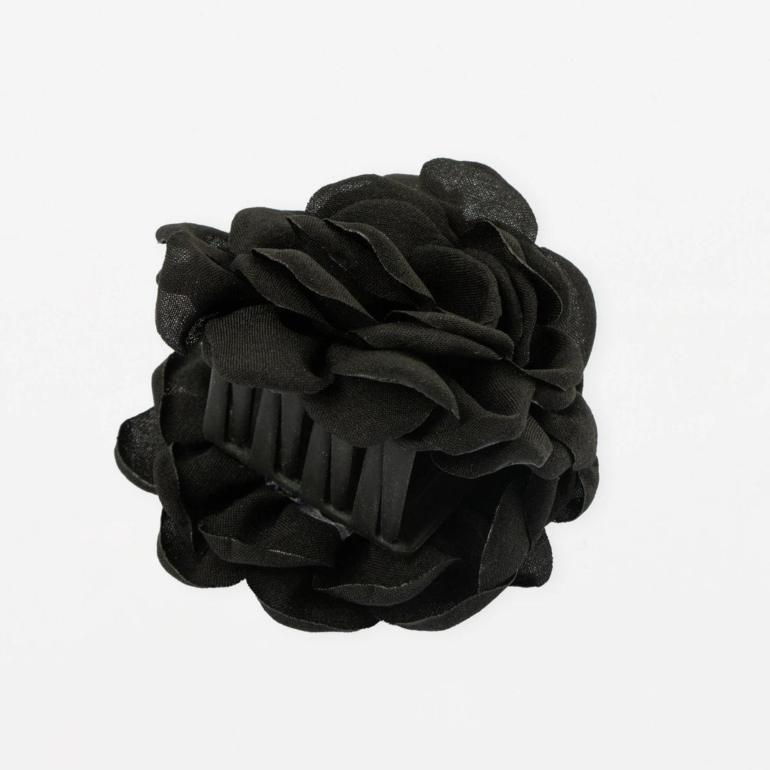 Stella + Gemma Black Rose Fabric Hair Claw