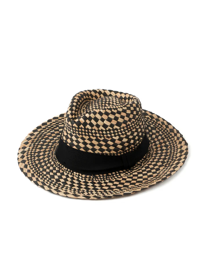 Stella + Gemma Black Diamond Straw Hat
