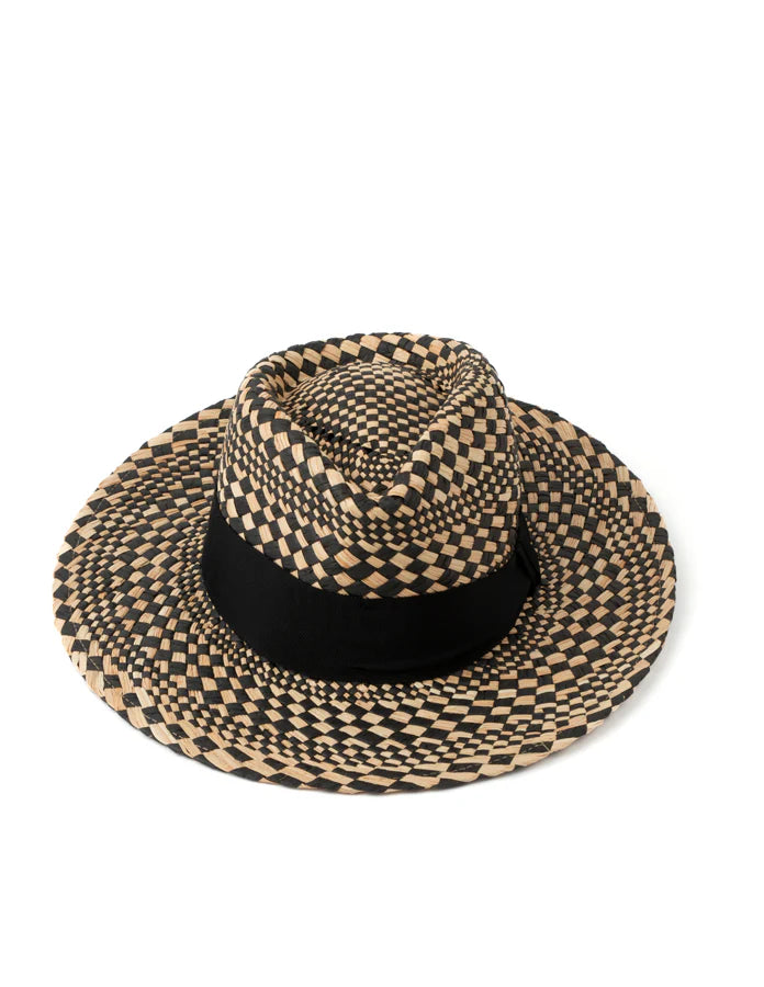 Stella + Gemma Black Diamond Straw Hat