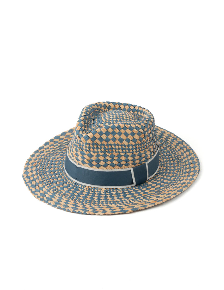 Stella + Gemma Blue Diamond Straw Hat
