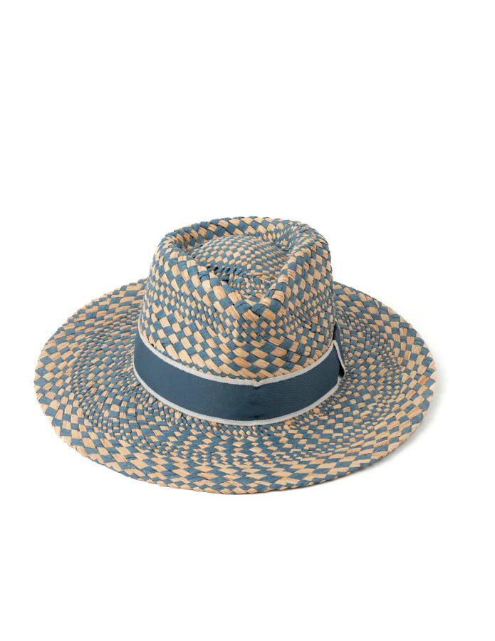 Stella + Gemma Blue Diamond Straw Hat