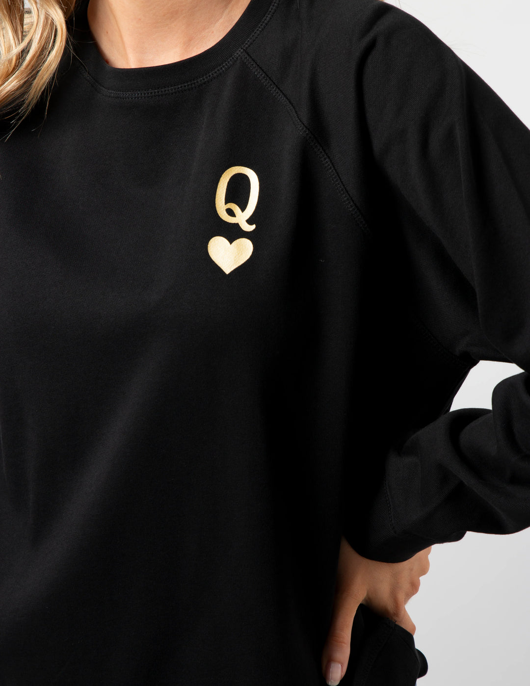 Stella + Gemma Black Queen of Hearts Everyday Sweater