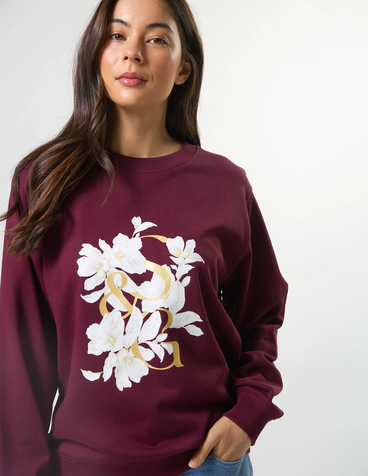 Stella + Gemma Burgundy Beauty Essential Sweater