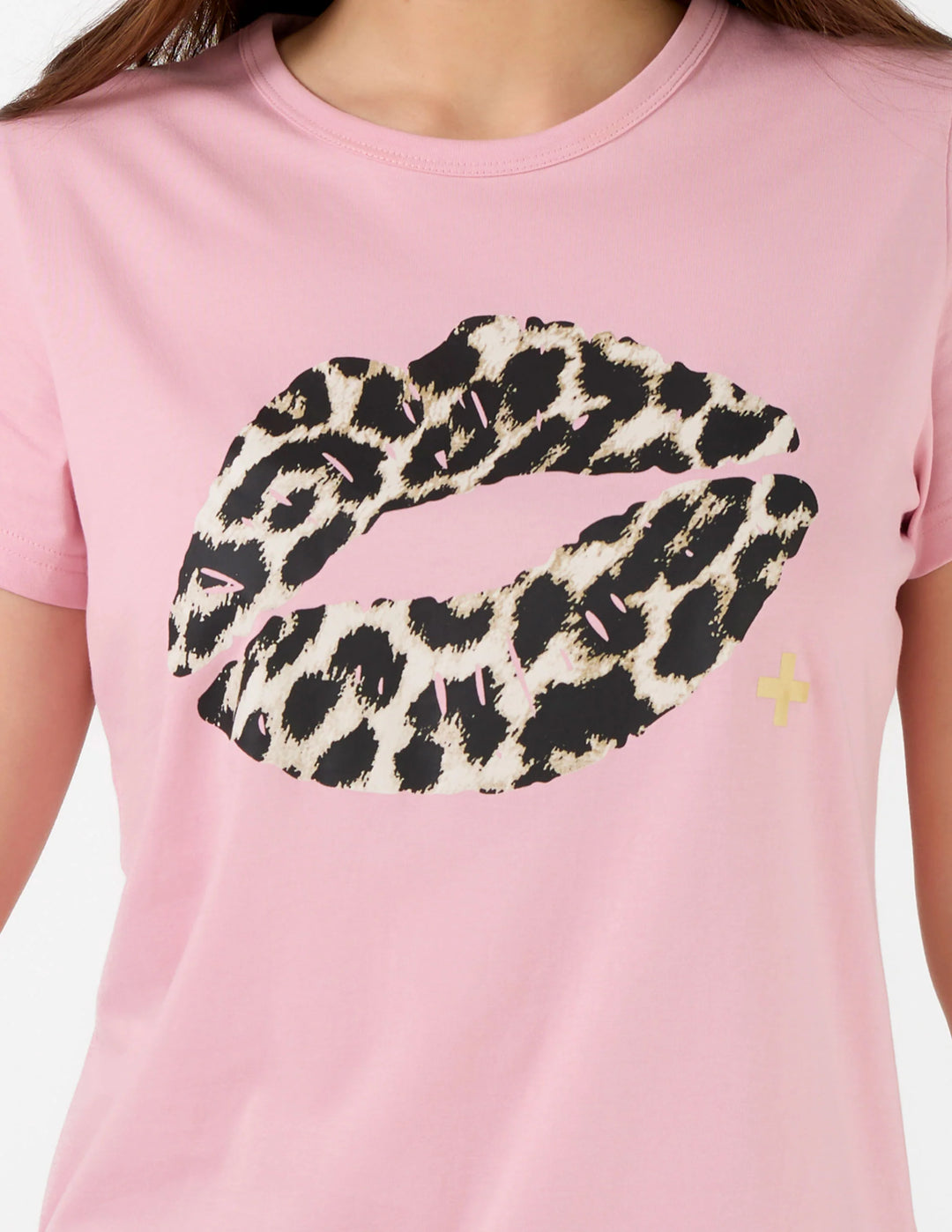 Stella + Gemma Blush Leopard Lips Tee