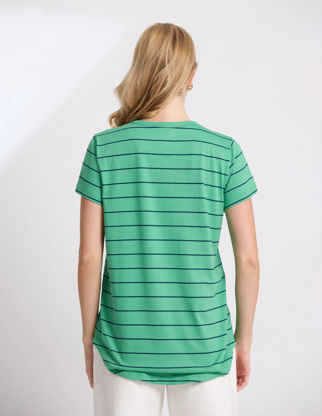 Stella + Gemma Classic Navy & Green Stripe Tee