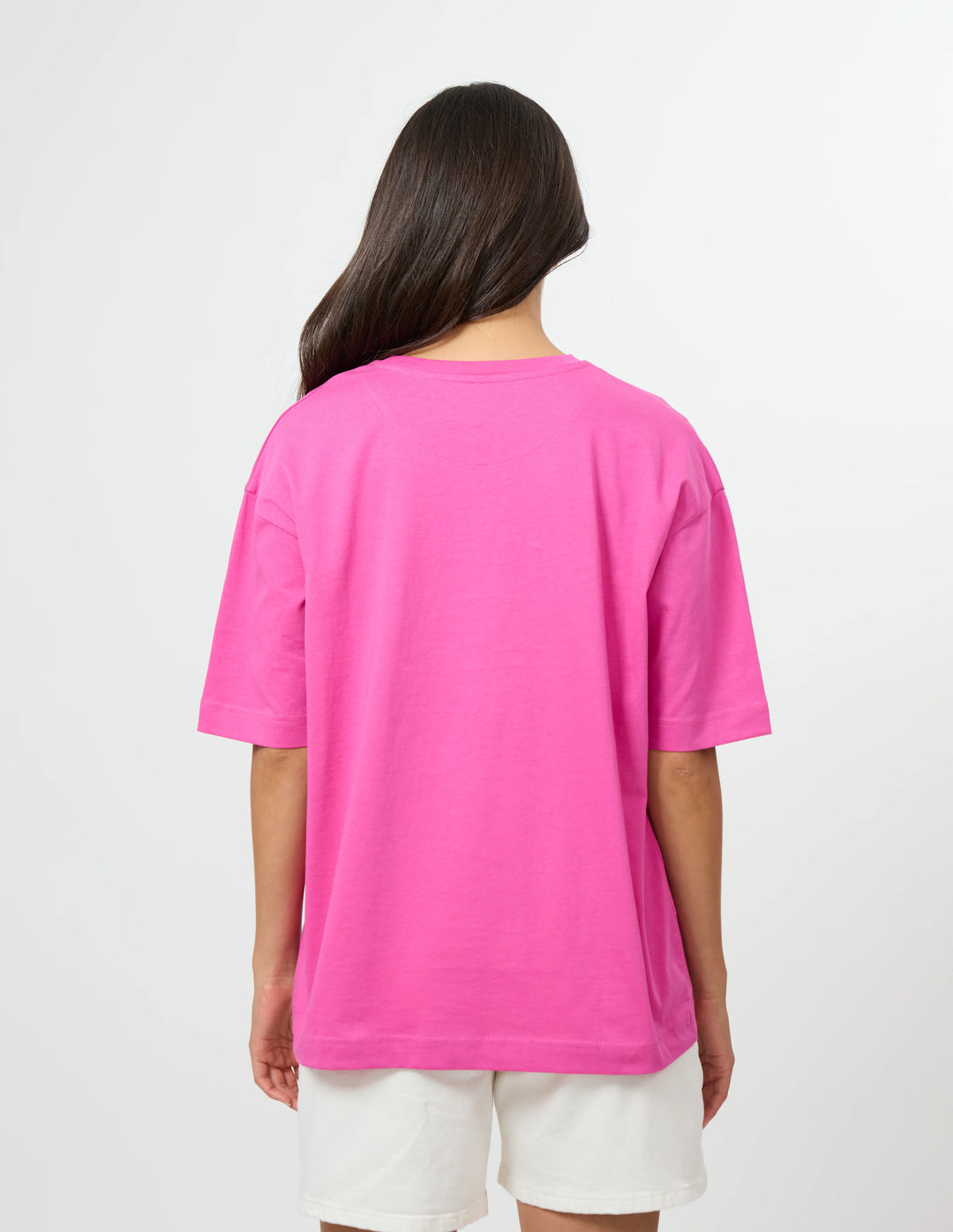 Stella + Gemma Fuchsia Porter Tee with Embroidered Logo