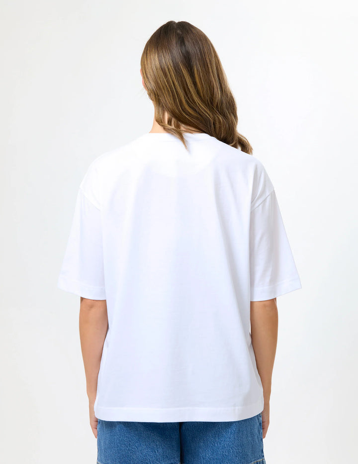 Stella + Gemma White Hibiscus Soho Cuff Tee