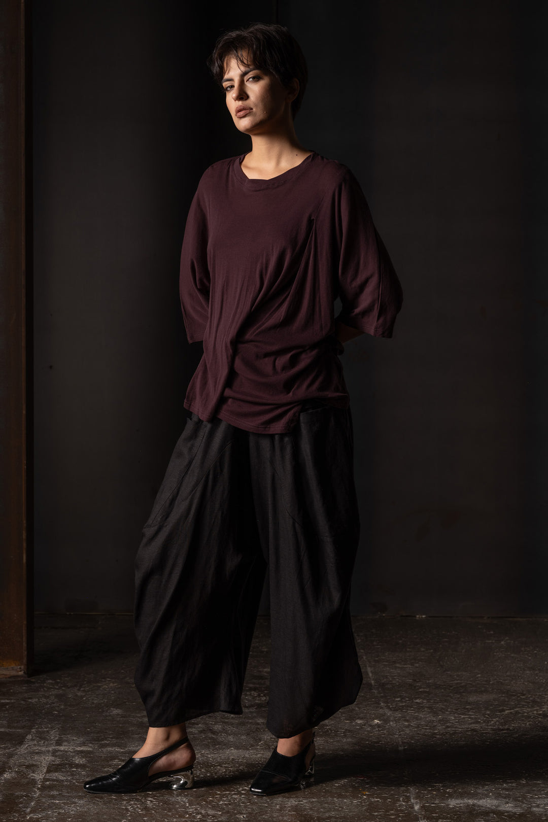 Bone & Arrow Wine Rae Top