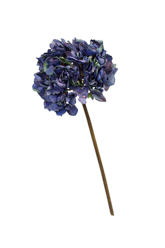 Dried Look Blue Artificial Hydrangea