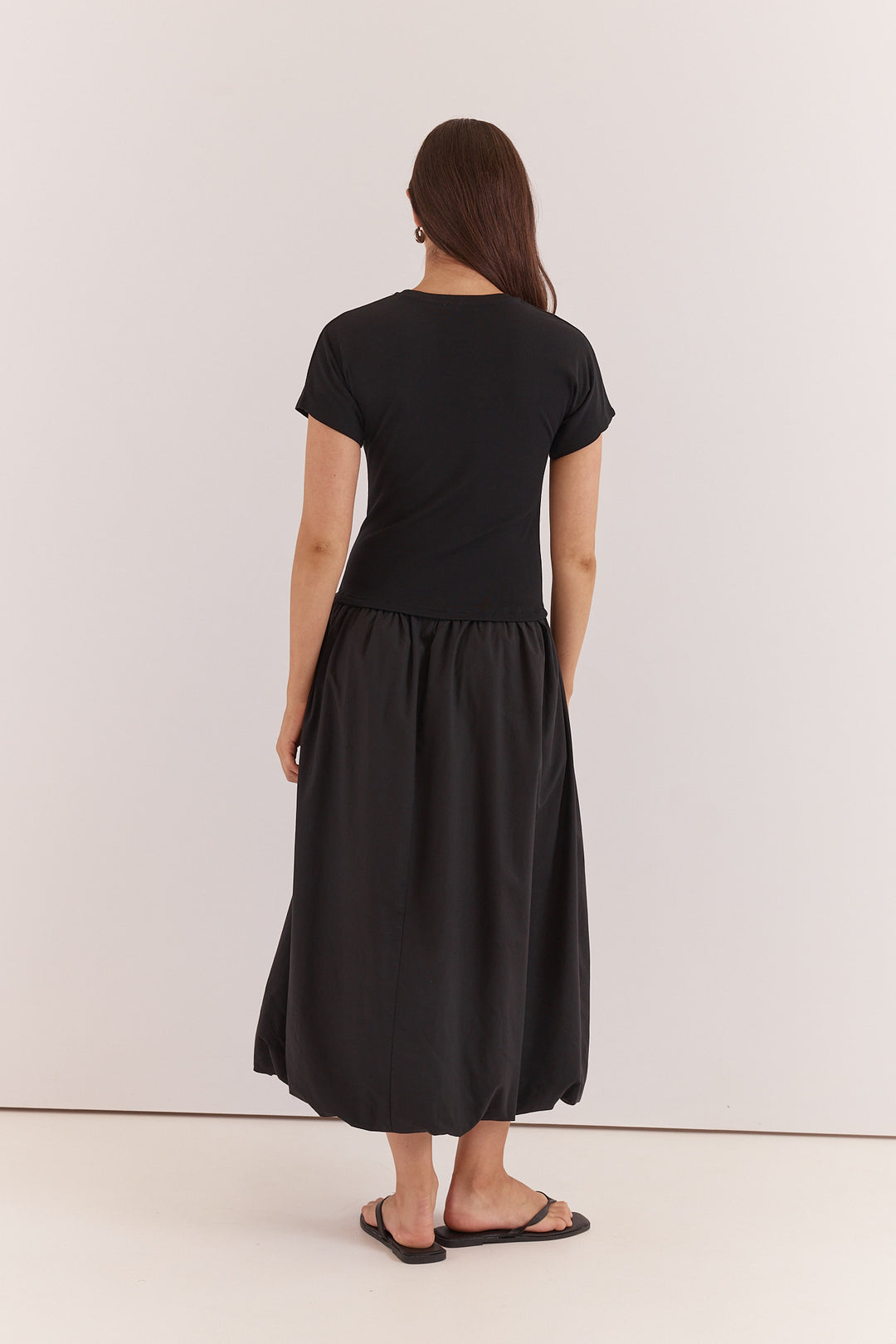 Sass Black Bubble Hem Lilani Dress