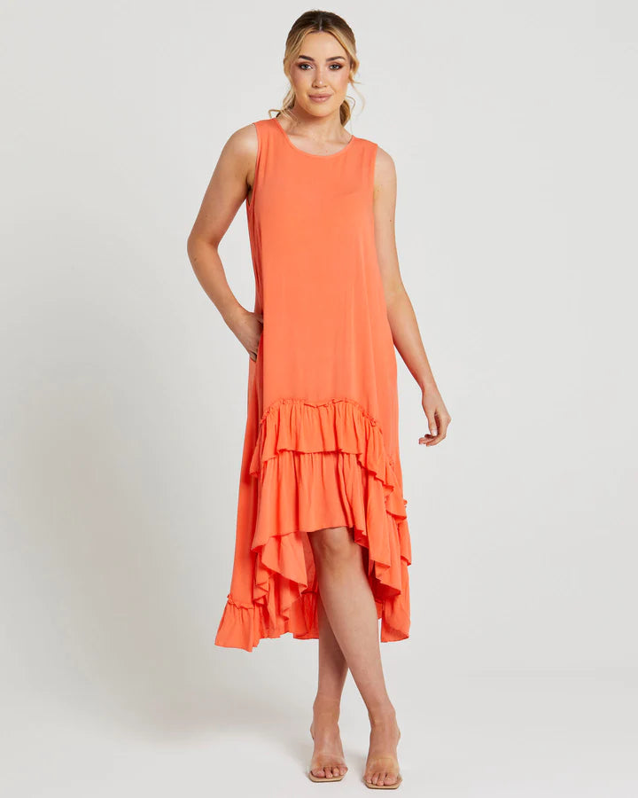 NEON PEACH END OF TIME DRESS