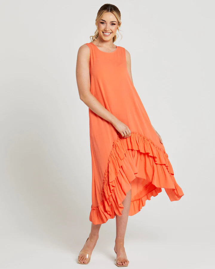 NEON PEACH END OF TIME DRESS