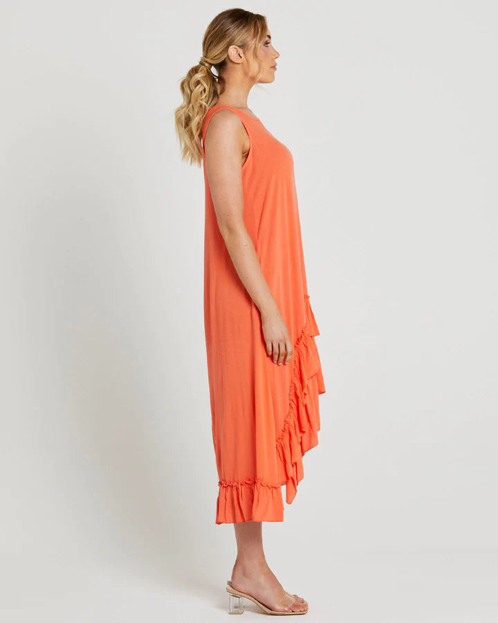 NEON PEACH END OF TIME DRESS