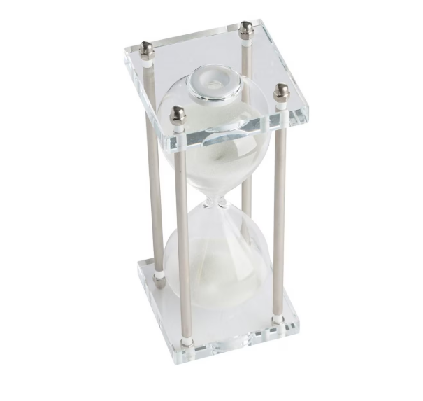 WHITE SILVER HOURGLASS