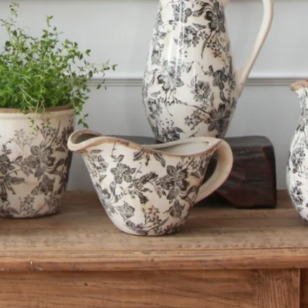 French Country Floral Bowl Jug