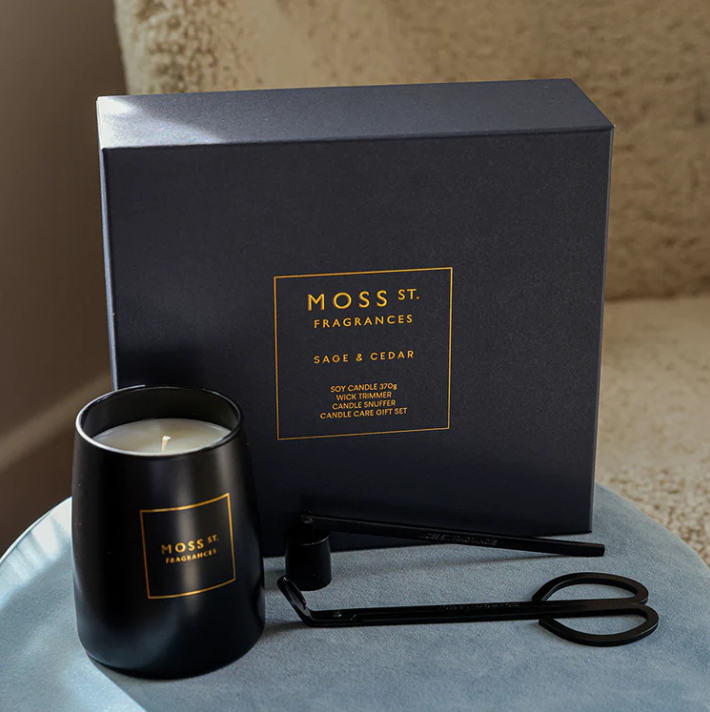Moss St 370g Candle & Accessories Gift Set