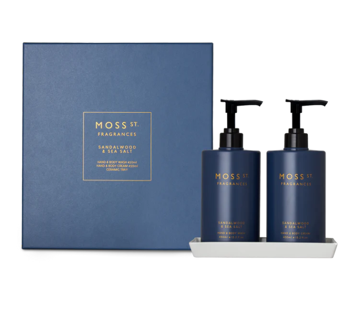 Moss St 450ml Sandalwood & Sea Salt Hand Duo Gift Set