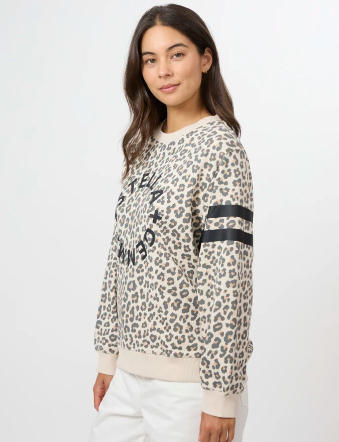 Stella + Gemma Natural Leopard Sweatshirt