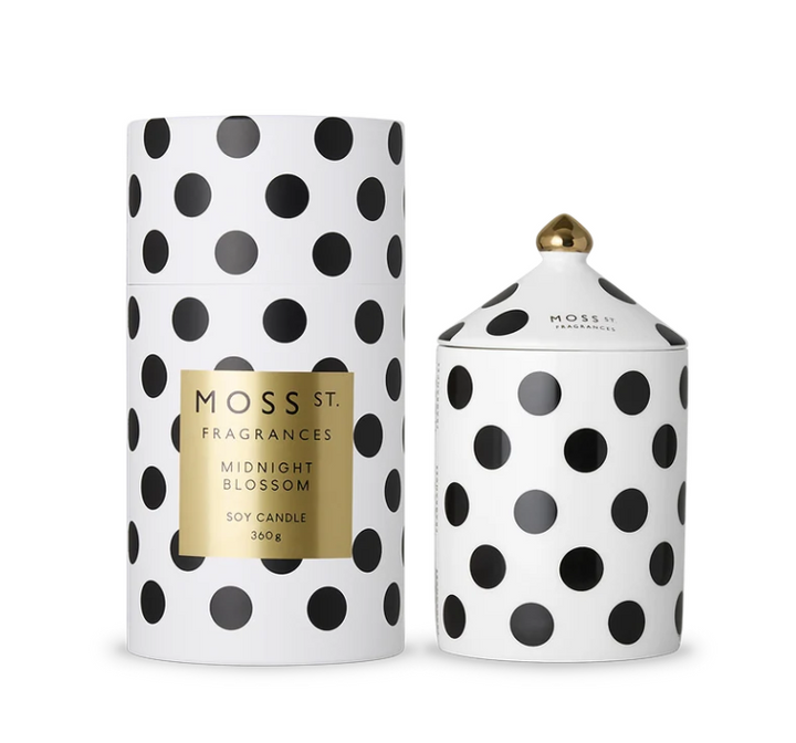 Moss St 360g Ltd Ed Midnight Blossom Candle
