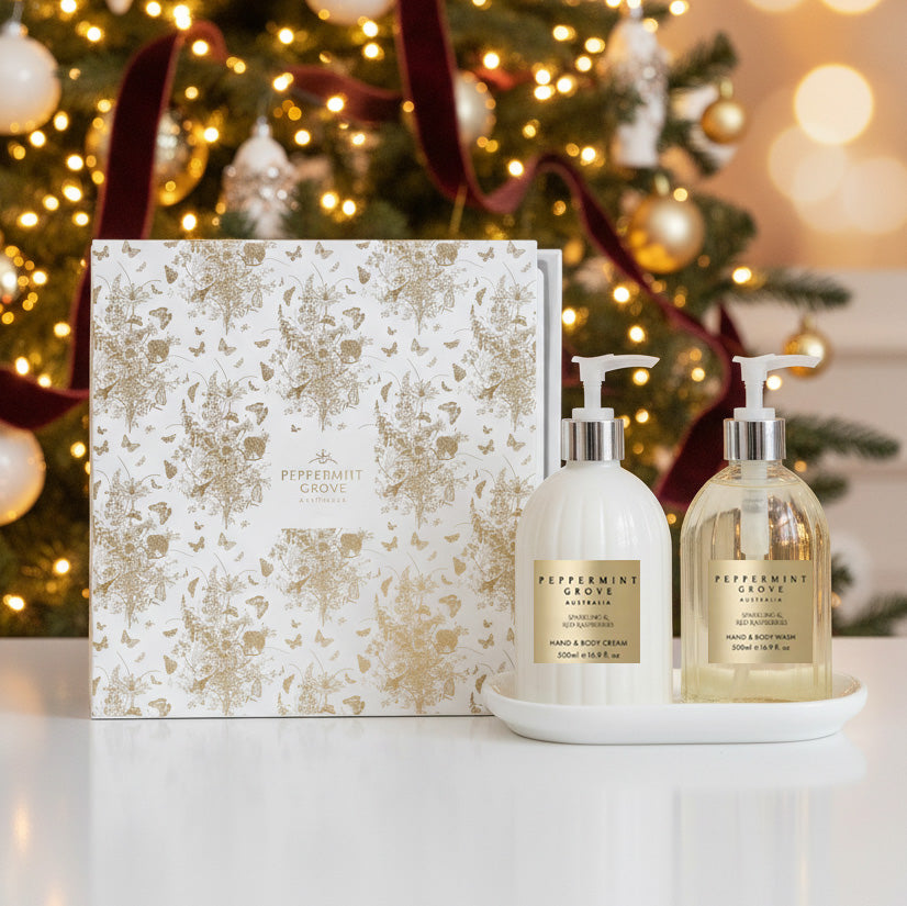 Peppermint Grove Sparkling Red Raspberries Hand Care Duo