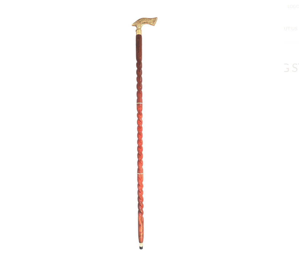 EMBOSSED HANDLE WALKING STICK