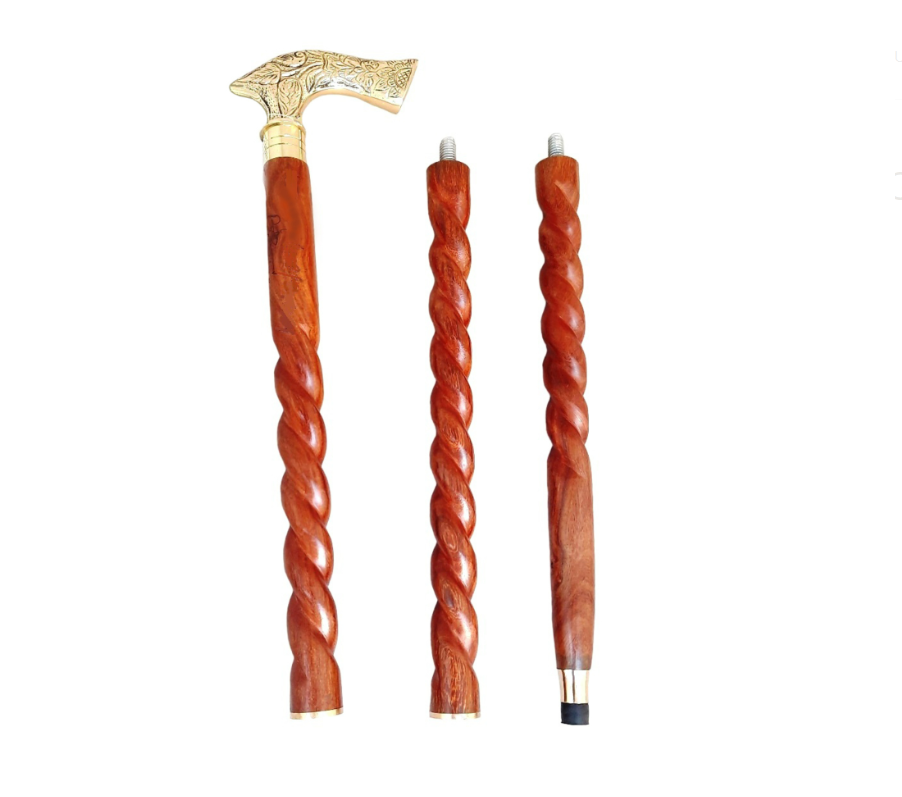 EMBOSSED HANDLE WALKING STICK