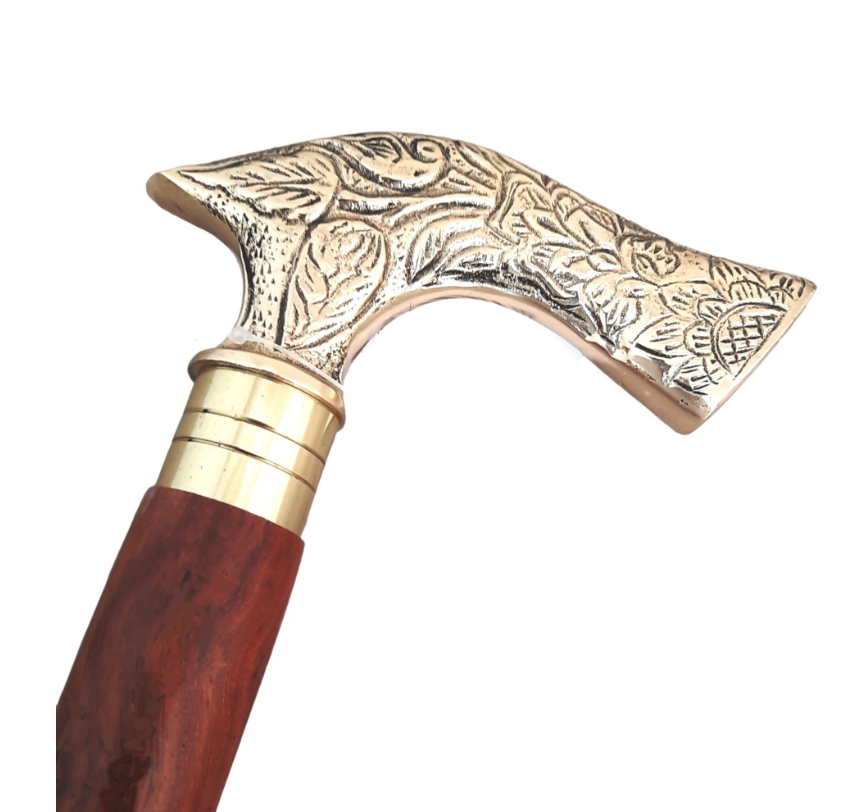 EMBOSSED HANDLE WALKING STICK